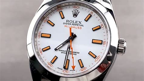 rolex milgauss white dial